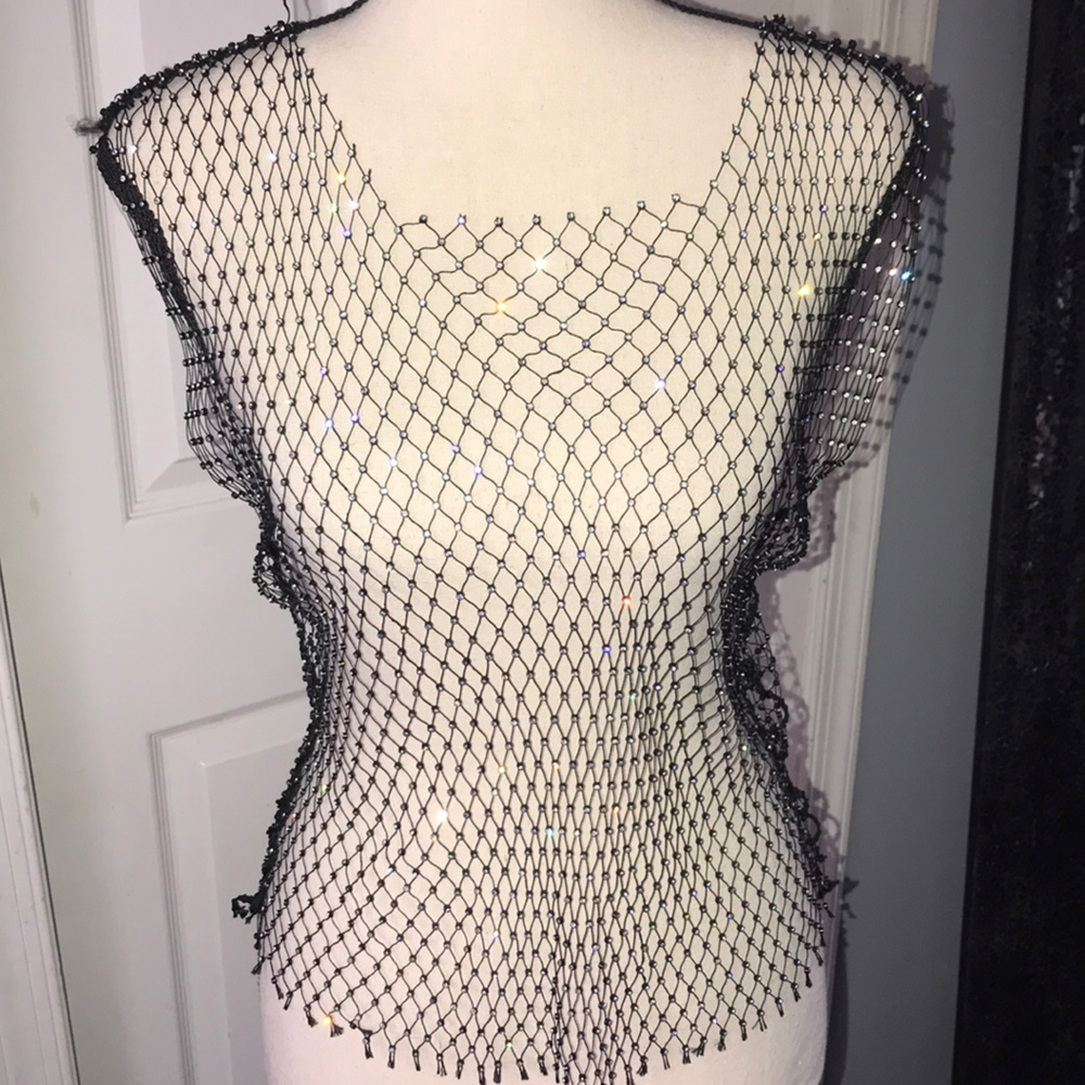 Mesh tank with sparkle detail💎💎💎